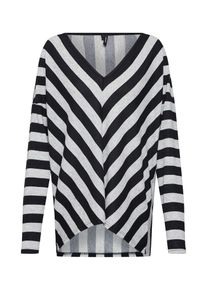 Véro Moda VERO MODA, Damen Shirt 'MALENA', Grau / Schwarz