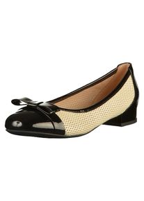 Geox, Damen Ballerinas, Beige / Schwarz