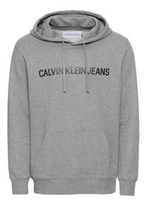 Calvin Klein Jeans, Herren Hoodie 'INSTITUTIONAL REG HOODIE', Graumeliert