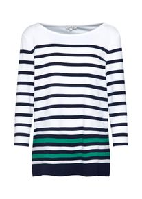 Tom Tailor, Damen Shirt, Nachtblau / Grün / Weiß