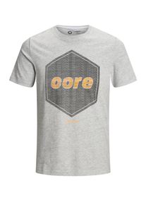 Jack & Jones JACK & JONES, Herren Bedrucktes T-Shirt, Pastellgelb / Graumeliert