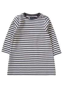 Blue Seven, Mädchen Baby Kleid, Grau / Naturweiß