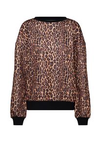 NA-KD, Damen Sweatshirt 'leopard oversize', Braun / Schwarz