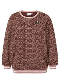 JUNAROSE, Damen Pullover, Gold / Weinrot