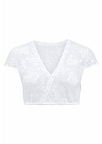 Lascana, Damen Dirndl-Shirt, Wei&szlig;