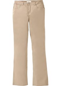 sheego Casual, Damen Basic Stretch-Hose "Die Bootcut", Hellbeige