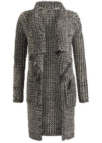 Khujo, Damen Strickjacke 'CARLINA', Schwarz / Wei&szlig;