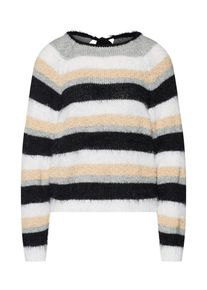 Only, Damen Pullover 'TURIN', Grau / Schwarz / Weiß
