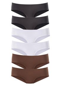 Vivance, Damen Hipster-Panty (6 Stck.), Braun / Schwarz / Wei&szlig;