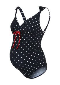 MAMALICIOUS, Damen Badeanzug, Rot / Schwarz / Weiß