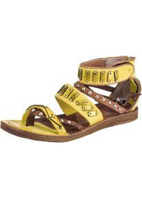 A.S.98, Damen Riemchensandalen, Braun / Gelb