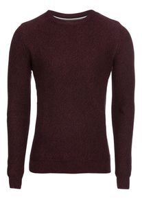 Tom Tailor, Herren Pullover 'basic structured sweater', Burgunder