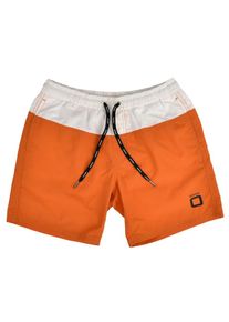 Code-Zero, Herren Badeshorts 'Voile Duo', Orange / Weiß