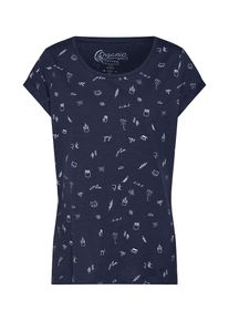 EDC by Esprit, Damen Shirts 'OCS slub AOP T-Shirts', Navy