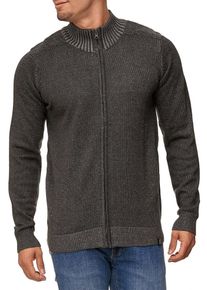 INDICODE JEANS, Herren Strickjacke 'Miro', Dunkelgrau