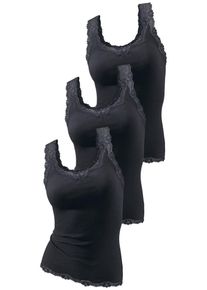 H.I.S. HIS JEANS, Damen Feinripp-Tanktop, Schwarz
