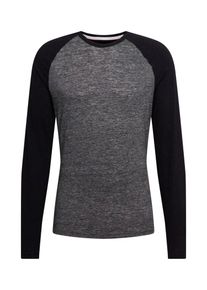 Banana Republic, Herren Shirt 'VINTAGE LS BASEBALL CREW', Grau / Schwarz