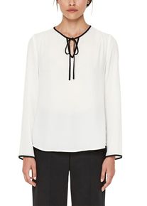 s.Oliver BLACK LABEL, Damen Bluse, Schwarz / Wei&szlig;