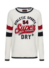 Superdry, Damen Pullover, Creme / Navy / Rot