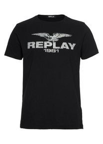 Replay, Herren T-Shirt, Schwarz