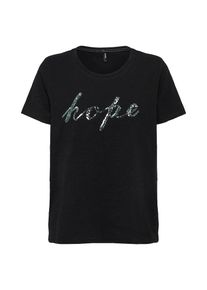 Only, Damen T-Shirt 'GRACE', Petrol / Schwarz