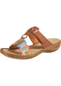 Rieker, Damen Pantoletten 'Eagle', Cognac / Mischfarben