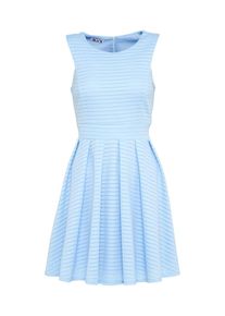 Wal G., Damen Ausgestelltes Kleid mit Lochmuster, Hellblau