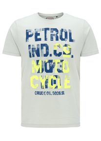 PETROL INDUSTRIES, Herren T-Shirt, Blau / Neongelb / Perlweiß