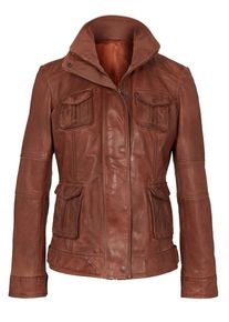 Heine, Damen Lederjacke, Braun