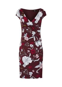 s.Oliver BLACK LABEL, Damen Kleid, Bordeaux / Weiß