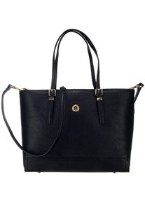 Tommy Hilfiger, Damen Shopper 'Honey Finegrain Med', Schwarz