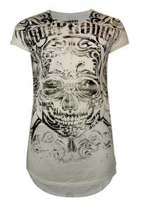 Trueprodigy, Herren T-Shirt 'Black skull', Schwarz / Naturweiß