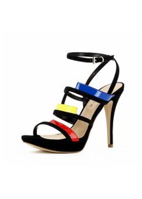 Evita, Damen Sandalette, Mischfarben / Schwarz