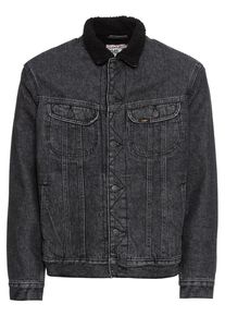 Lee, Herren Jeansjacke 'SHERPA JACKET', Grey Denim / Schwarz
