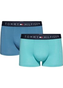 Tommy Hilfiger, Herren Unterw&auml;sche '2P TRUNK', Blau / T&uuml;rkis
