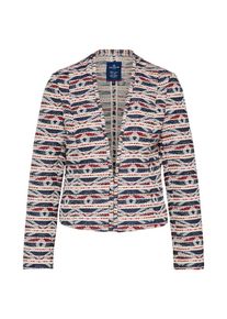 Tom Tailor, Damen Blazer, Creme / Navy / Rot