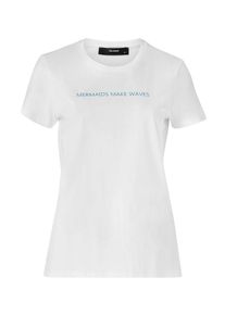 Hallhuber, Damen T-Shirt, Hellblau / Weiß