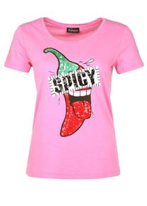 grace, Damen T-Shirt 'Spicy', Pink