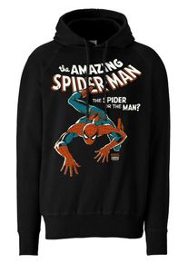 logoshirt, Herren Kapuzen-Sweatshirt "Spider-Man", Blau / Rot / Schwarz / Weiß