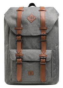 INDICODE JEANS, Damen Backpack 'Heiss', Braun / Graumeliert