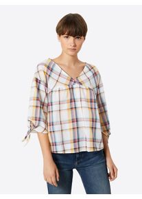 EDC by Esprit, Damen Bluse 'Check on Cotton', Mischfarben / Offwhite