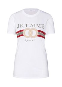 Missguided, Damen Shirt 'JE T AIME GRAPHIC OVERSIZED TSHIRT', Weiß