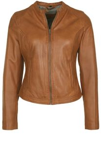 Freaky Nation, Damen Lederjacke 'Carol', Cognac