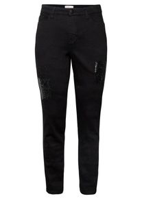 sheego Denim, Damen Jeans, Schwarz