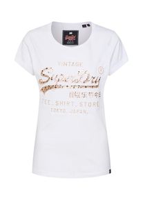 Superdry, Damen Shirt, Gold / Schwarz / Wei&szlig;
