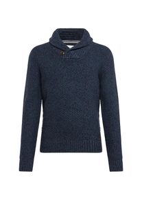 Pier One, Herren Pullover 'Structured Shawl Collar Jumper', Dunkelblau