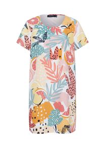 Minkpink, Damen Kleid 'SPRING CITRUS', Hellblau / Orange / Weiß