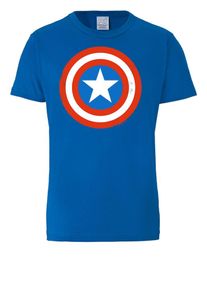 logoshirt, Herren T-Shirt Captain America, Blau / Rot / Wei&szlig;