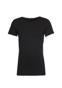 tigha, Herren T-Shirt mit offenkantigem Ausschnitt 'Wren', Schwarz