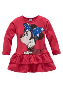 Disney, Mädchen Jerseykleid mit Minnie Mouse Druck, Rot